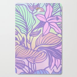 Vaporwave Pastel Lilies Ultraviolet Cotton Candy Ombre Colors Spring Summer Cutting Board