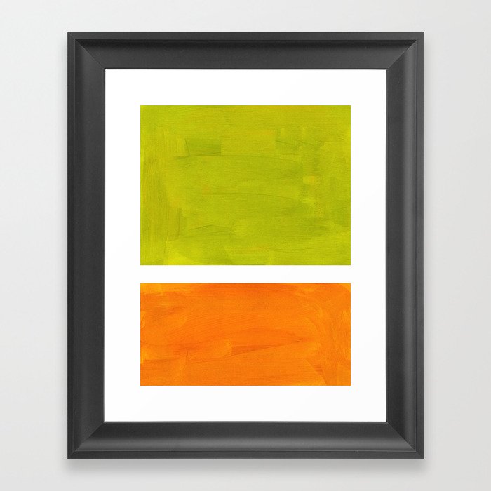 Retro Lime Green Minimalist Abstract Color Block Rothko Midcentury