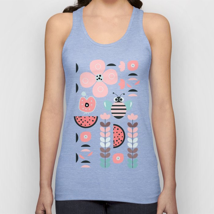 Bee in soft pink Tank Top