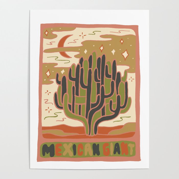 Cactus Tarot Cards- Mexican Giant Poster
