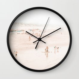 At the beach ten (part one of a diptych) - Minimal Beach - Ocean Sea photography Wall Clock
