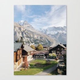 Mountain Top Murren Afternoon, Lauterbrunnen Switzerland Canvas Print