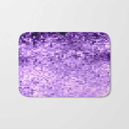 LavendeR Purple Pixels Bath Mat