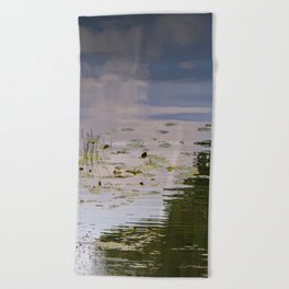 Impressionist Florida Lake View Beach Towel