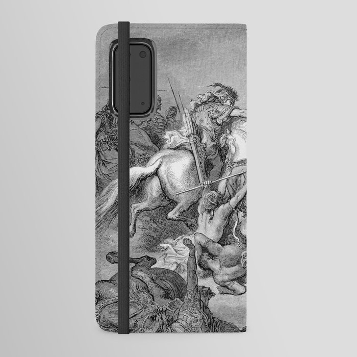 Abishai Saves the Life of David - Gustave Dore Android Wallet Case