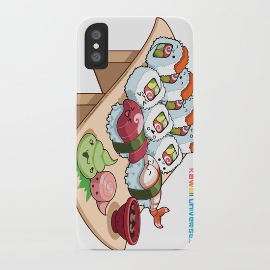 Kawaii California Roll and Sushi Shrimp and Tuna Nigiri iPhone Case