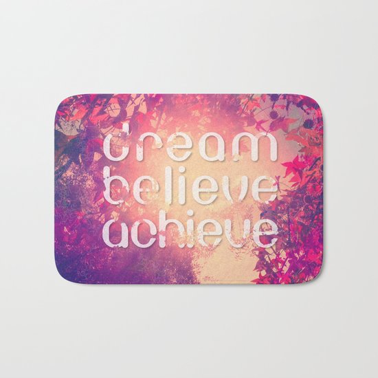 Autumn Sunshine and Pink Purple Maple Trees Bath Mat