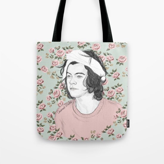H circle floral Tote Bag