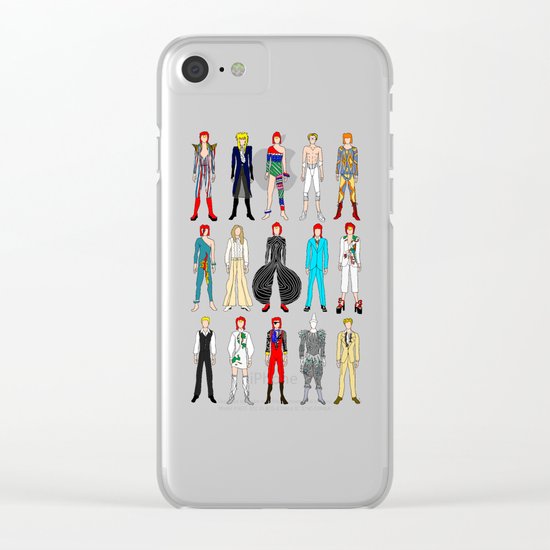 Outfits of Bowie Fashion on White Clear iPhone Case