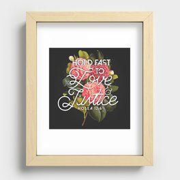 LOVE AND JUSTICE Recessed Framed Print