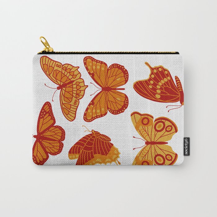 Texas Butterflies – Orange and Yellow Carry-All Pouch