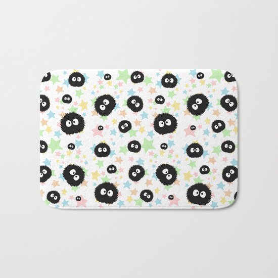 Soot Sprite with stars Bath Mat