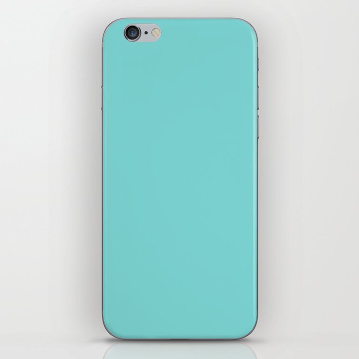 Light Turquoise Solid Color Pantone Aruba Blue 13-5313 TCX Shades of Blue-green Hues iPhone Skin