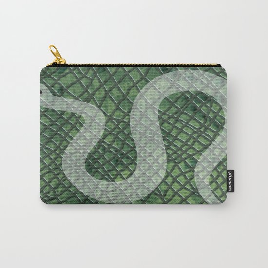 Snakeskin and snake Carry-All Pouch
