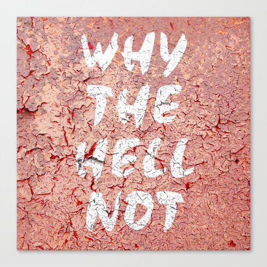 Why the hell not Canvas Print