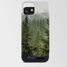 Wanderlust Forest - Mountain Adventure in Foggy Woods iPhone Card Case
