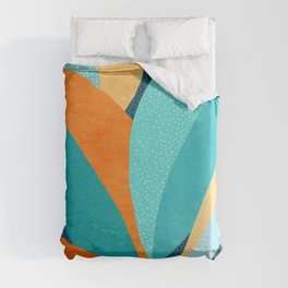 Abstract Tropical Foliage Duvet Cover