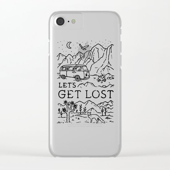 Lets Get Lost (Bw) Clear iPhone Case