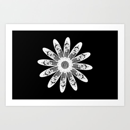 White lace Art Print
