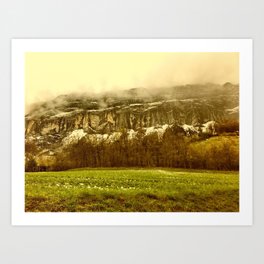 At the foot of the chartreuse Art Print