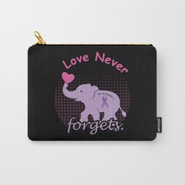Elephant Love End Alzheimer Alzheimer's Awareness Carry-All Pouch