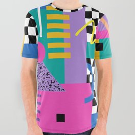 Memphis pattern 101 - 80s / 90s Retro All Over Graphic Tee