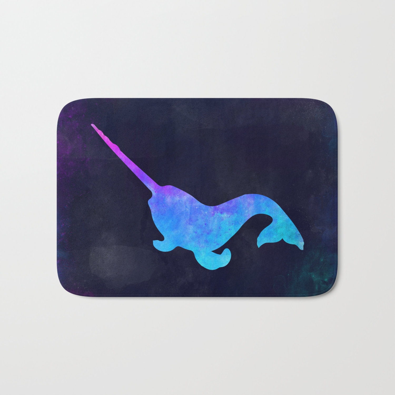 Narwhal In Space Animal Graphic Art Watercolor Canvas
