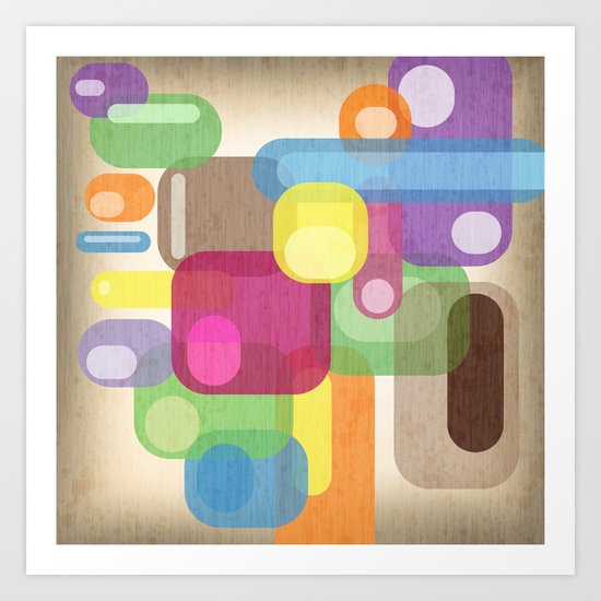 Retro Make'a Me Smile. Art Print