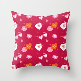 Kisses & Heart | Valentine Special Pattern | Modern Yodha |  Throw Pillow