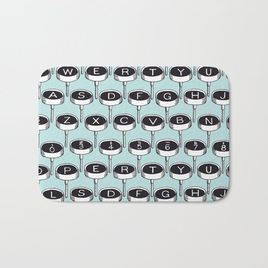 Infinite Typewriter_Mint Bath Mat