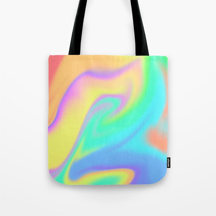 Rainbow Swirl Gradient Trippy Colorful Tote Bag