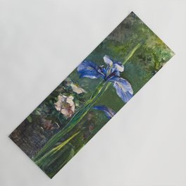 Irises Green Painting Yoga Mat