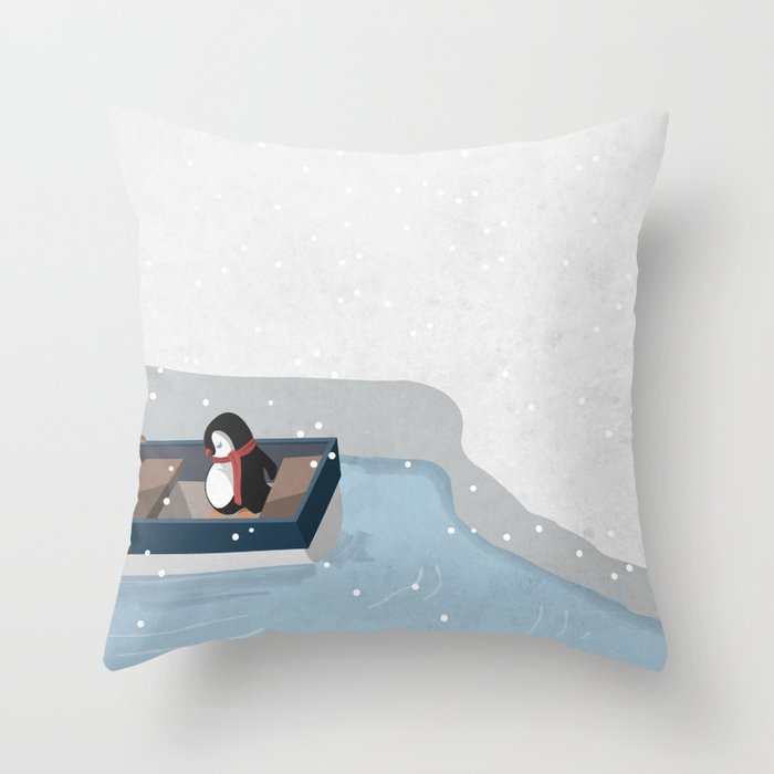 Reaching the South Pole Throw Pillow