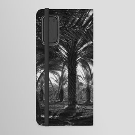  Date palms, Coachella Valley, California palm tree nature portrait tropical black and white photograph - photography - photographs Android Wallet Case