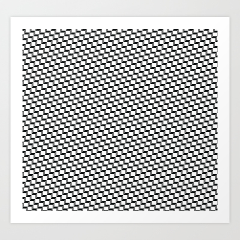 3d Optical Illusion Pattern Art Print By Koovox Society6