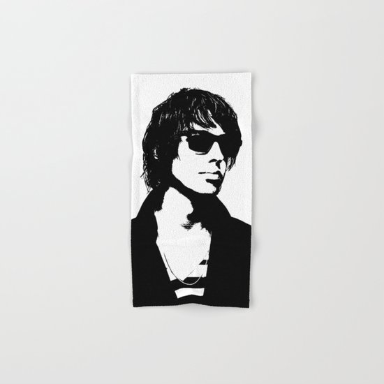 Julian Casablancas The Strokes Black And White Hand & Bath Towel