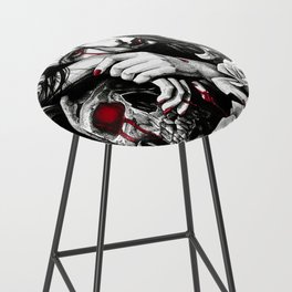 Lilith Vampire Queen with Skull and Filigree design by Jackie Rabbit Bar Stool