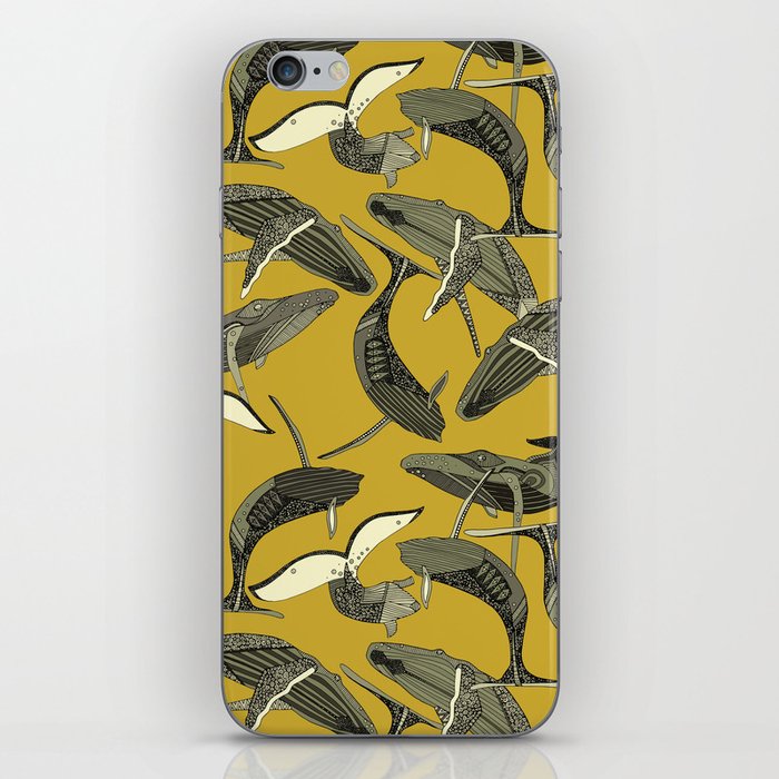 just whales yellow iPhone Skin