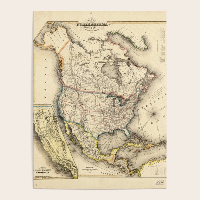 Map Of North America 1850 Map Of North America 1850