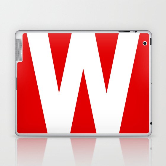 Letter W (White & Red) Laptop & iPad Skin