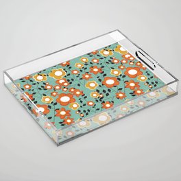 Field of Flowers Light Blue Acrylic Tray