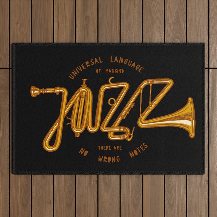 Jazz Trumpet Outdoor Rug