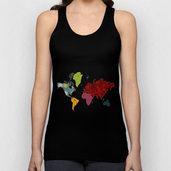 Simi's Map of the World Unisex Tank Top