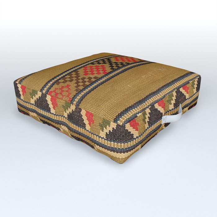 Antique Swedish Traditional Wedding Textile Art Outdoor Floor Cushion