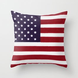 American flag - painterly treatment Throw Pillow