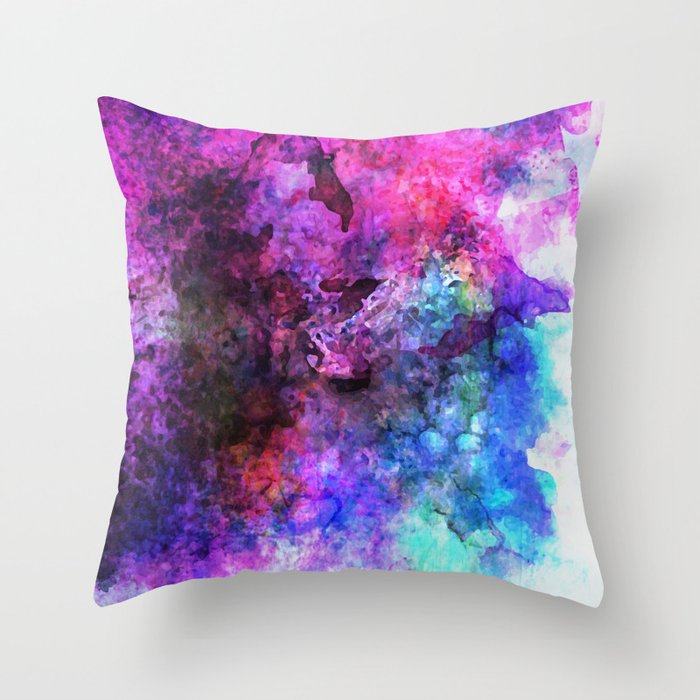 Purple Watercolor Throw Pillow by Samantha Lynn | Society6