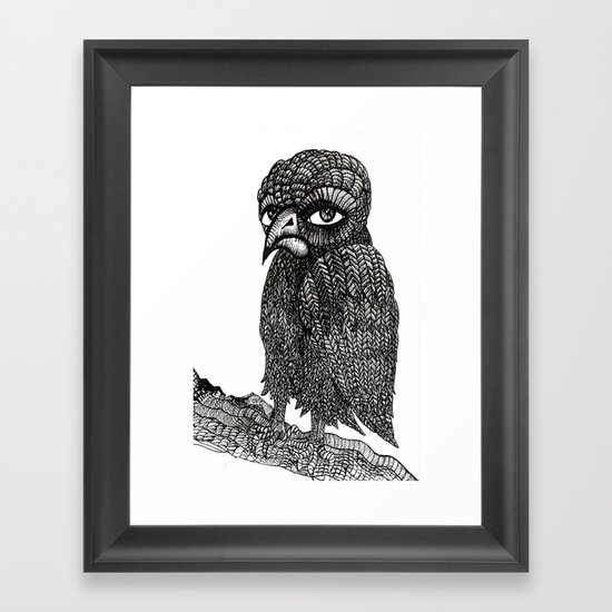 Morbid bird Framed Art Print
