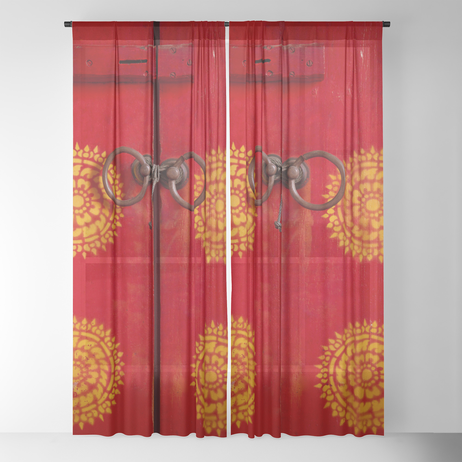 Temple Door Sheer Curtain By Mariaheyens Society6 Laces for ladoo gopal poshak.thalposs.aasan.mandir curtains.n mny more decore.in very reasonable rates. temple door sheer curtain by mariaheyens
