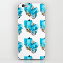 Aquamarine Crystal Pattern iPhone Skin