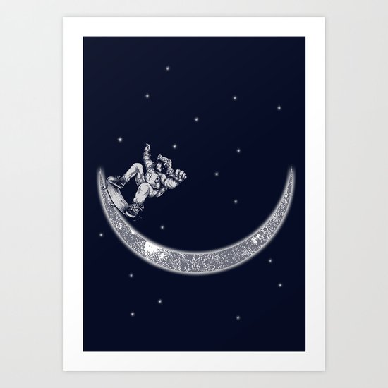 Skate in space Art Print